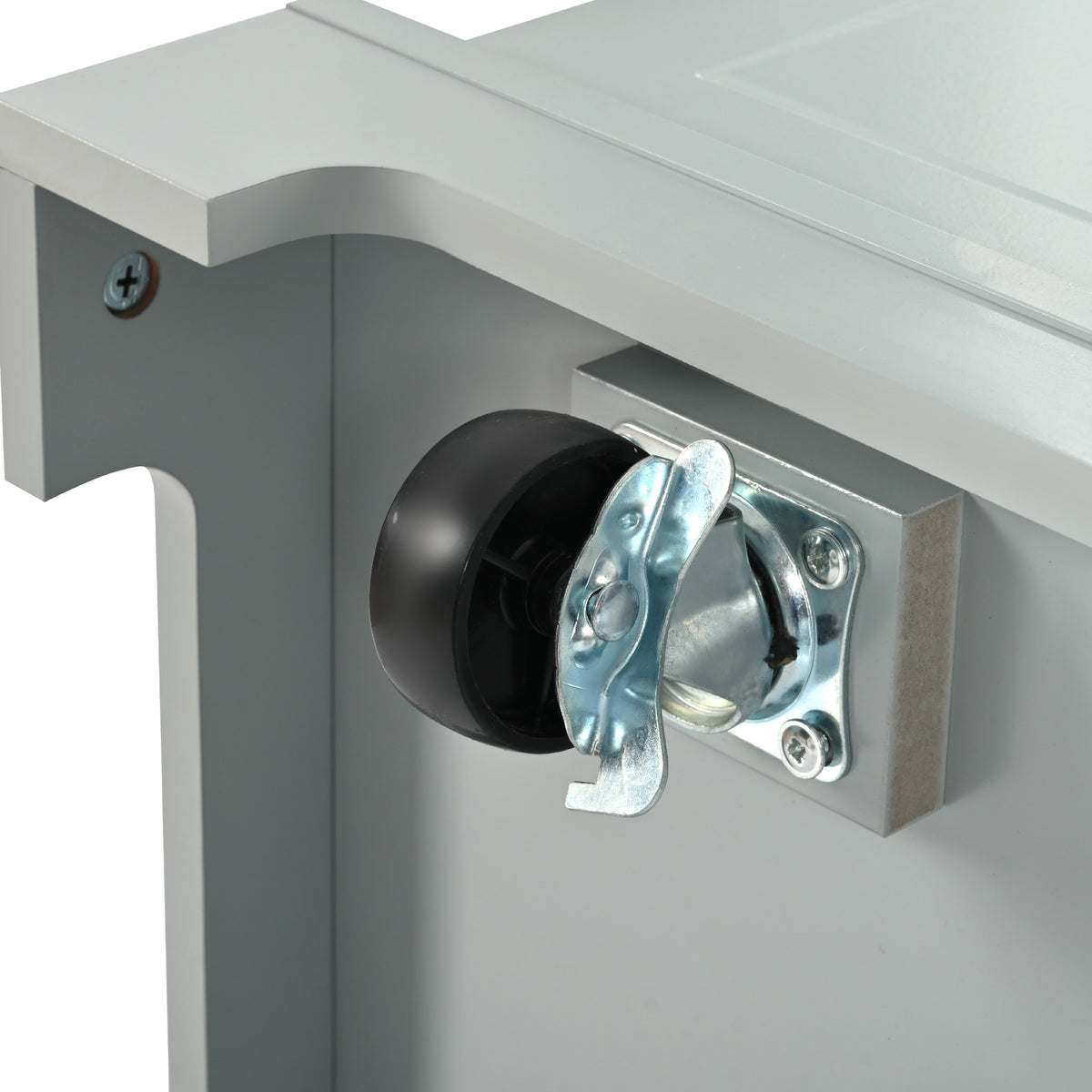 variant-group:rf-n707s221571g|Roomfitters Kitchen Island with Tilt Out Trash Can and Power Outlet, Fluted Storage Cabinet on Wheels, Grey+Blue