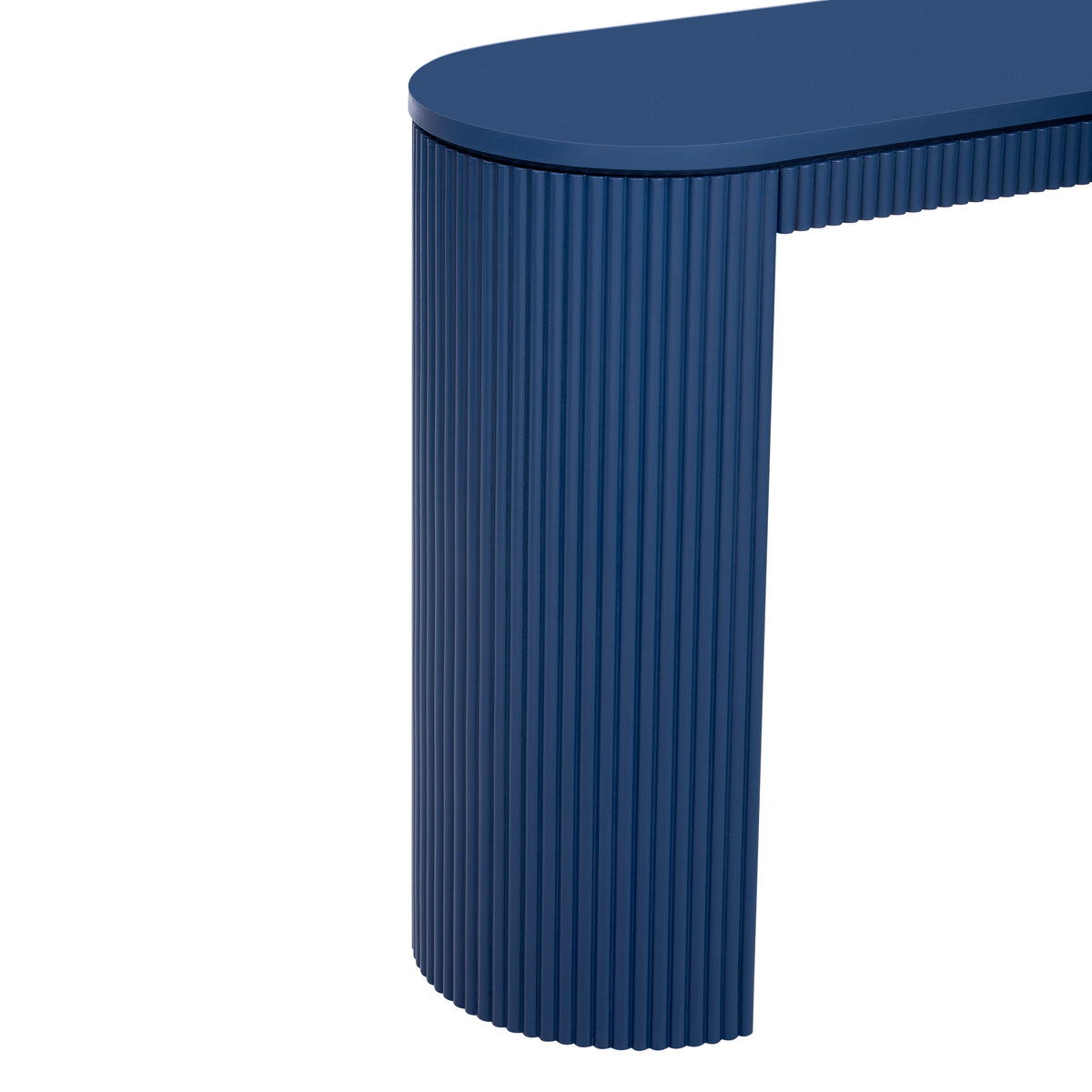 variant-group:rf-n711p205935v|Roomfitters Curved Console Table with Vertical Stripe Design, Entryway Table for Living Room, Navy Blue