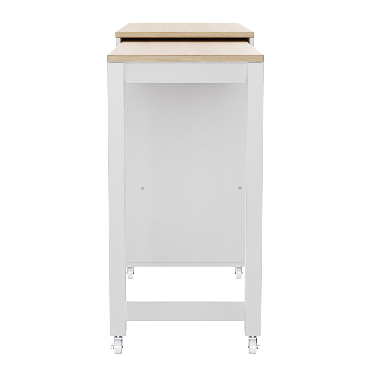 variant-group:rf-n707s000009w|Roomfitters 74.5" Kitchen Island with Extendable Table, Rolling Cart with Spice Rack, Storage Cabinet, White