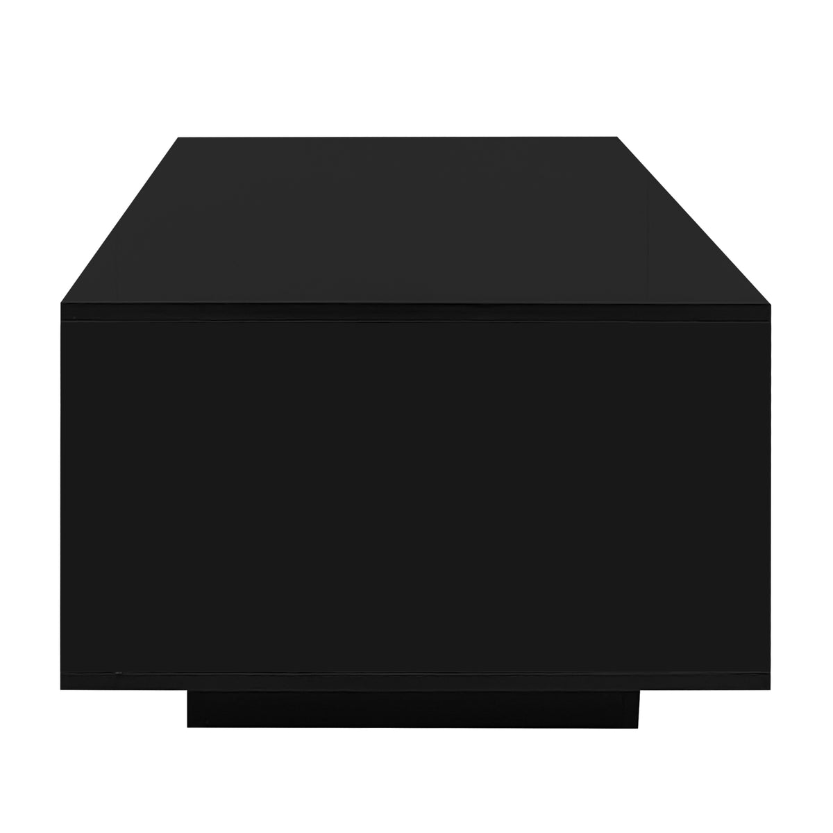variant-group:rf-n724p294656b|Roomfitters Modern Glossy Coffee Table with Storage Space and Light Accent, Rectangle Center Table for Living Room, Black
