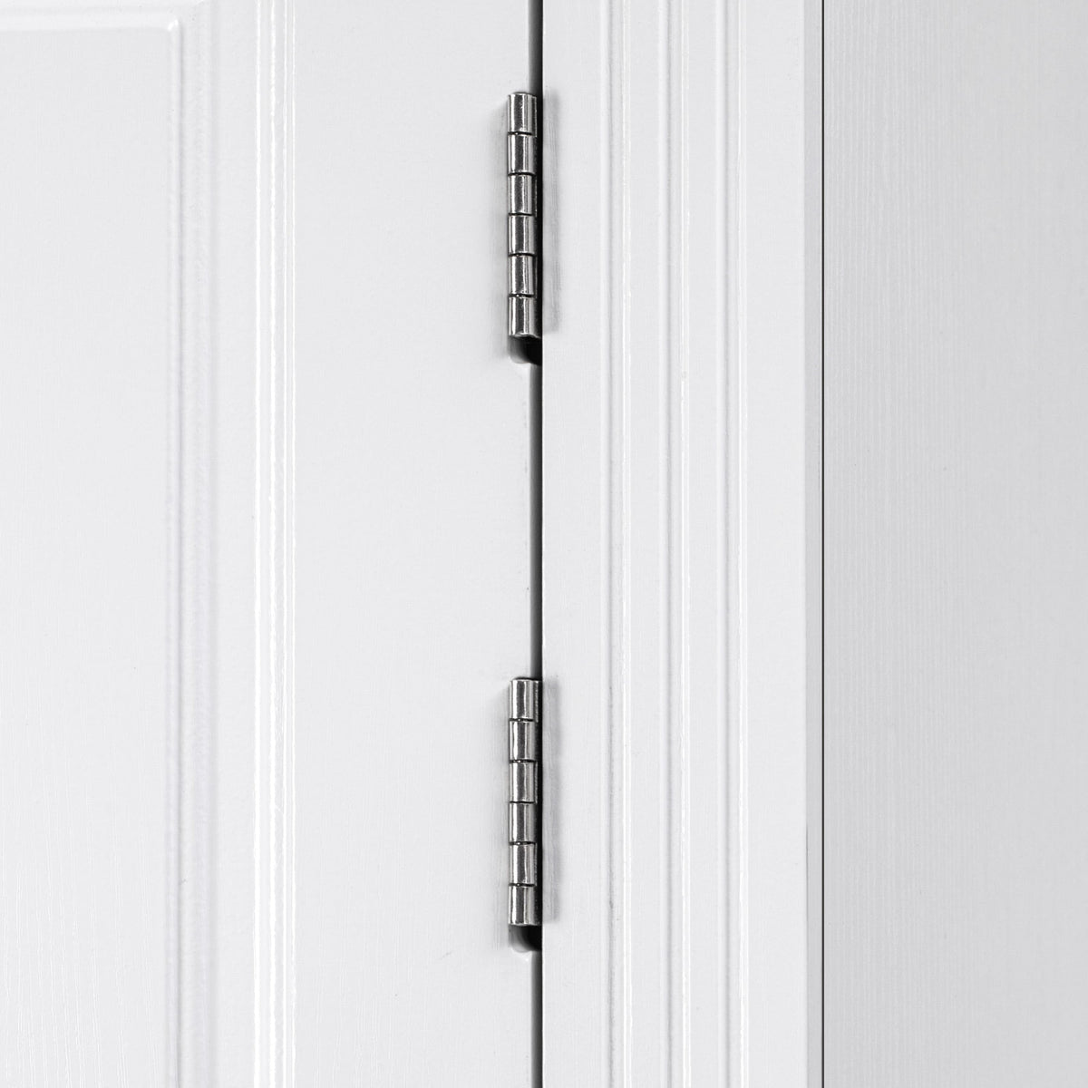 Roomfitters 71" Farmhouse Pantry Cabinet with Drawers, Embossed Texture, Storage Shelves, Cupboard for Kitchen, White