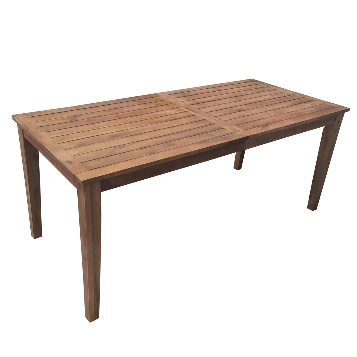 variant-group:rf-n711wy000459aad|Roomfitters 7-Piece Acacia Wood Outdoor Dining Set with Cushions, 6 Armchairs and Rectangular Table for Patio Garden, Burly Wood