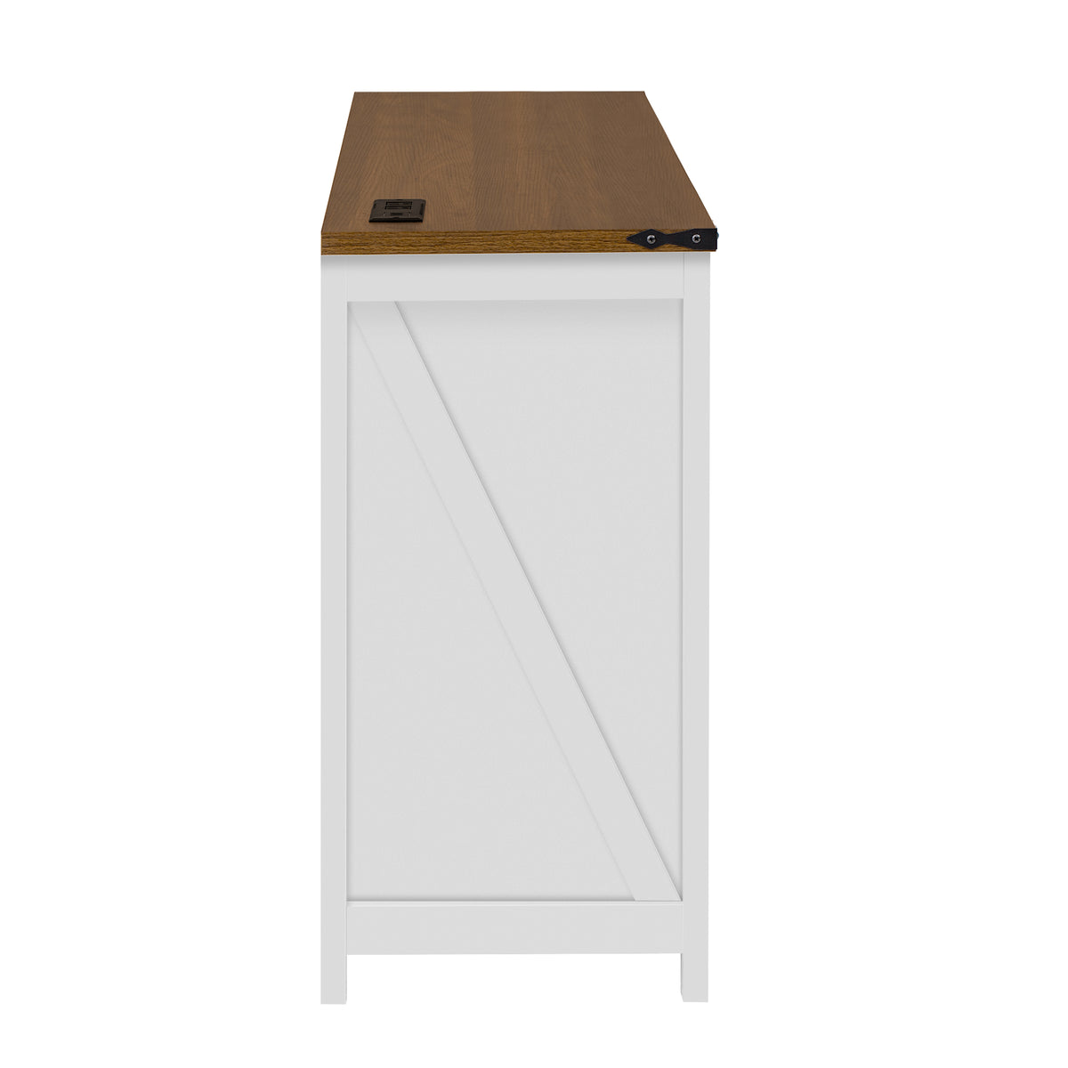 variant-group:rf-n711p347377k|Roomfitters 55.1" Storage Cabinet with 4 Drawers and Sliding Barn Doors, Farmhouse Sideboard Buffet for Kitchen & Dining, White