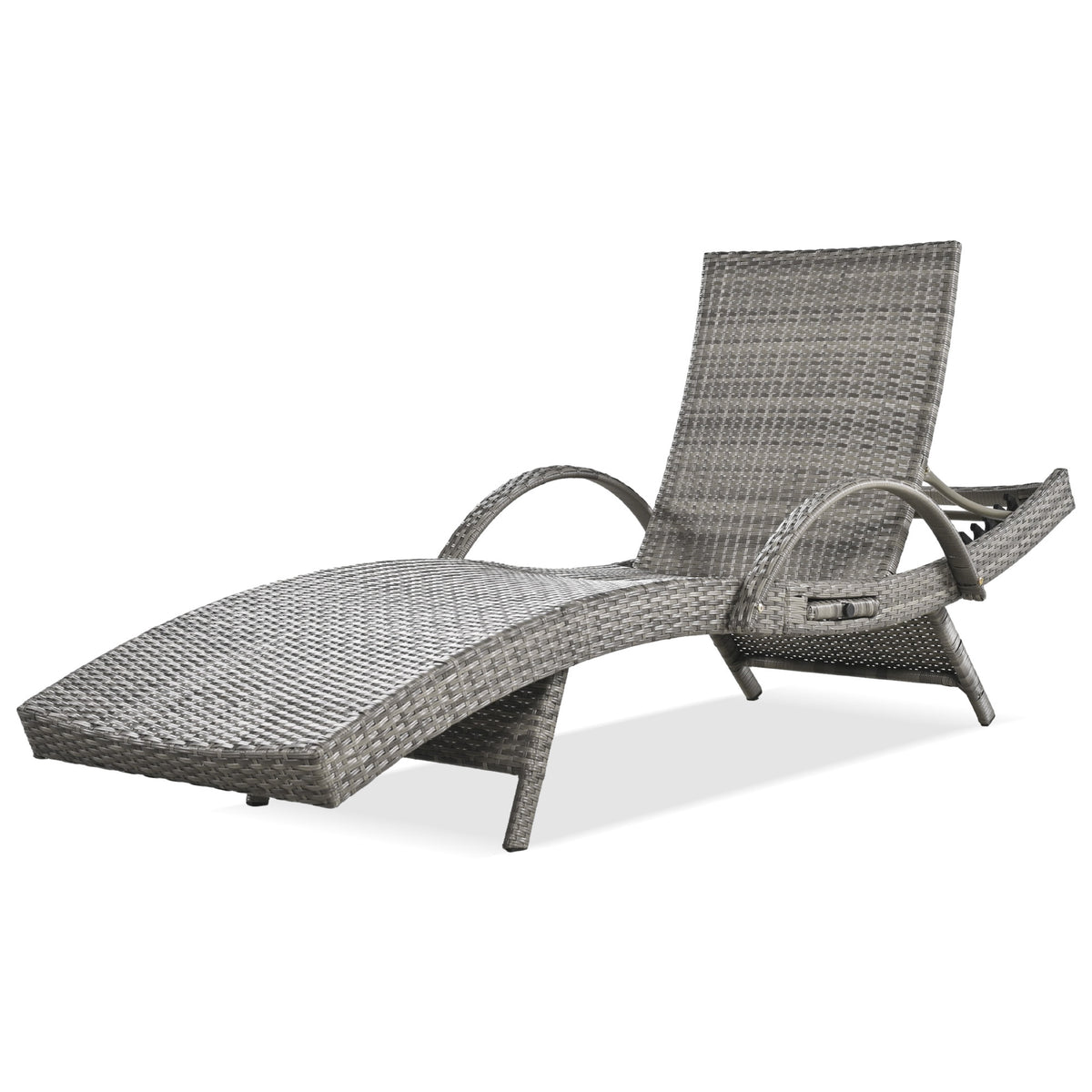 variant-group:rf-n707wf321204aae|Roomfitters 80" Outdoor Wicker Chaise Lounge Chairs, Set of 2, Reclining Patio Chairs with Pull-Out Table, Grey