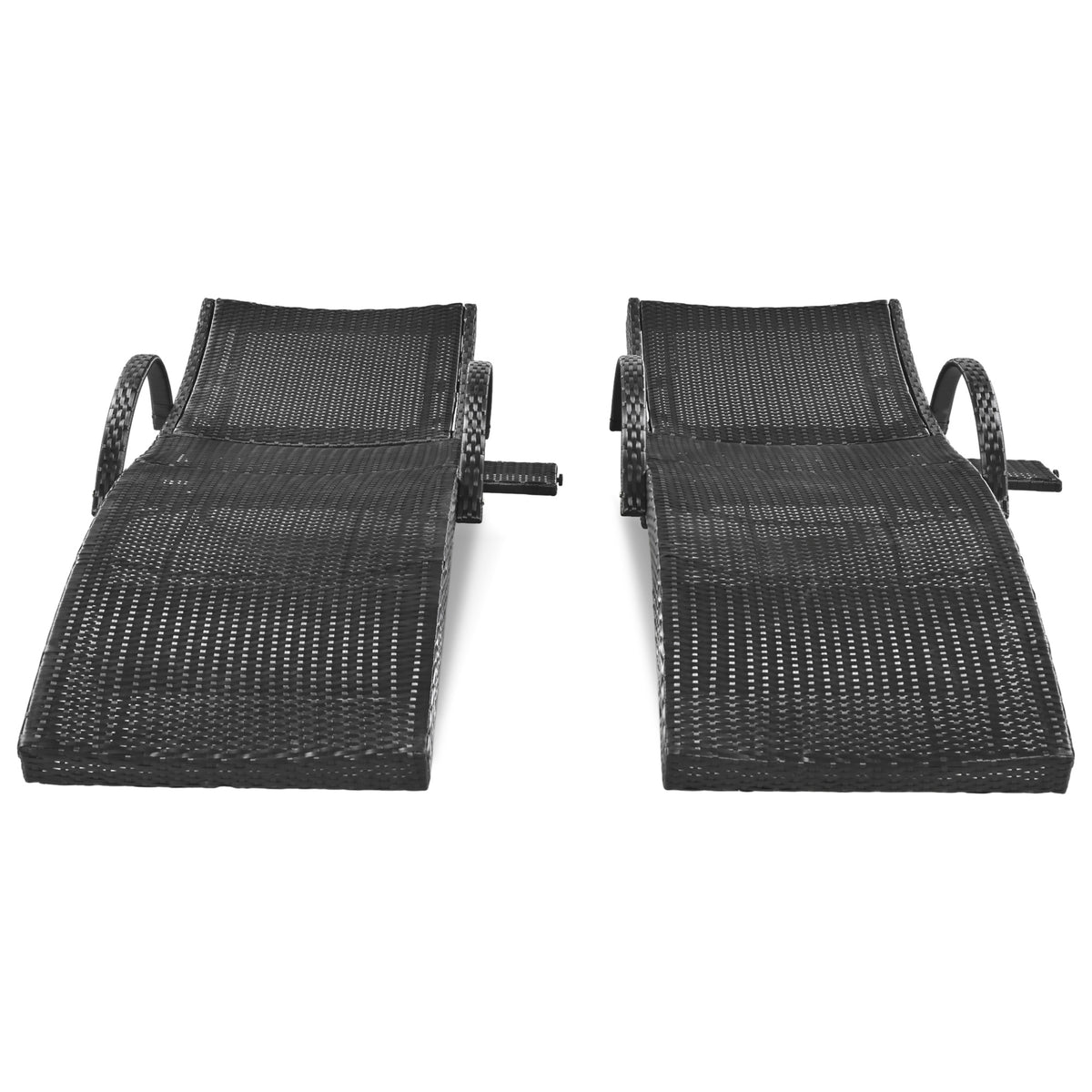 variant-group:rf-n707wf321204aab|Roomfitters 80" Outdoor Wicker Chaise Lounge Chairs, Set of 2, Reclining Patio Chairs with Pull-Out Table, Black
