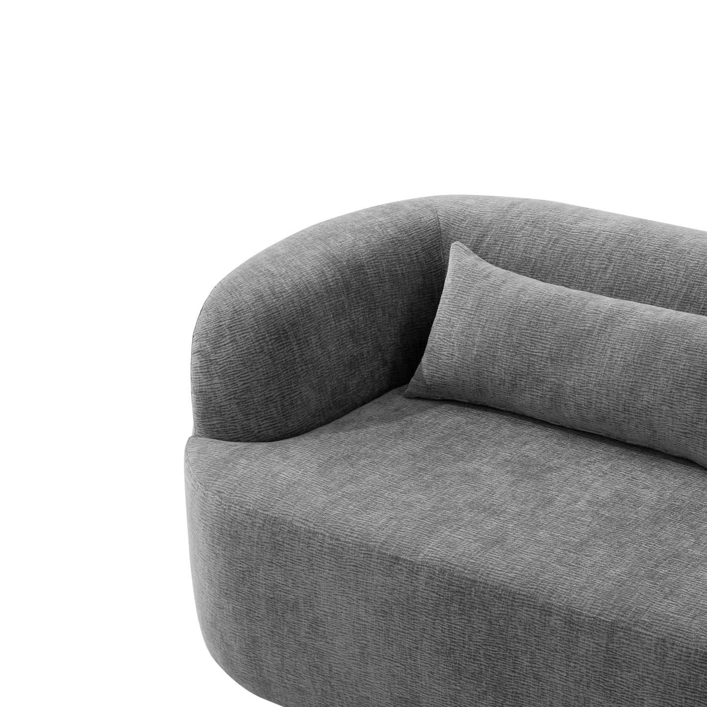 variant-group:rf-n723p404465e|Roomfitters 86 Inch Modern Curvy Sofa, 3-Seater Rounded Upholstered Couch with Plush Throw Pillows for Living Room, Gray