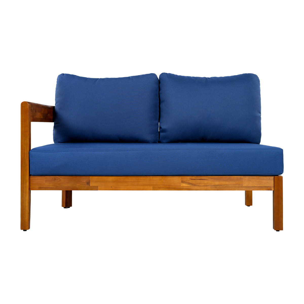 variant-group:rf-n711wy000481aac|Roomfitters Modern Coastal Blue Solid Acacia Wood L-Shaped Outdoor Patio Sectional Sofa Conversation Seating Set