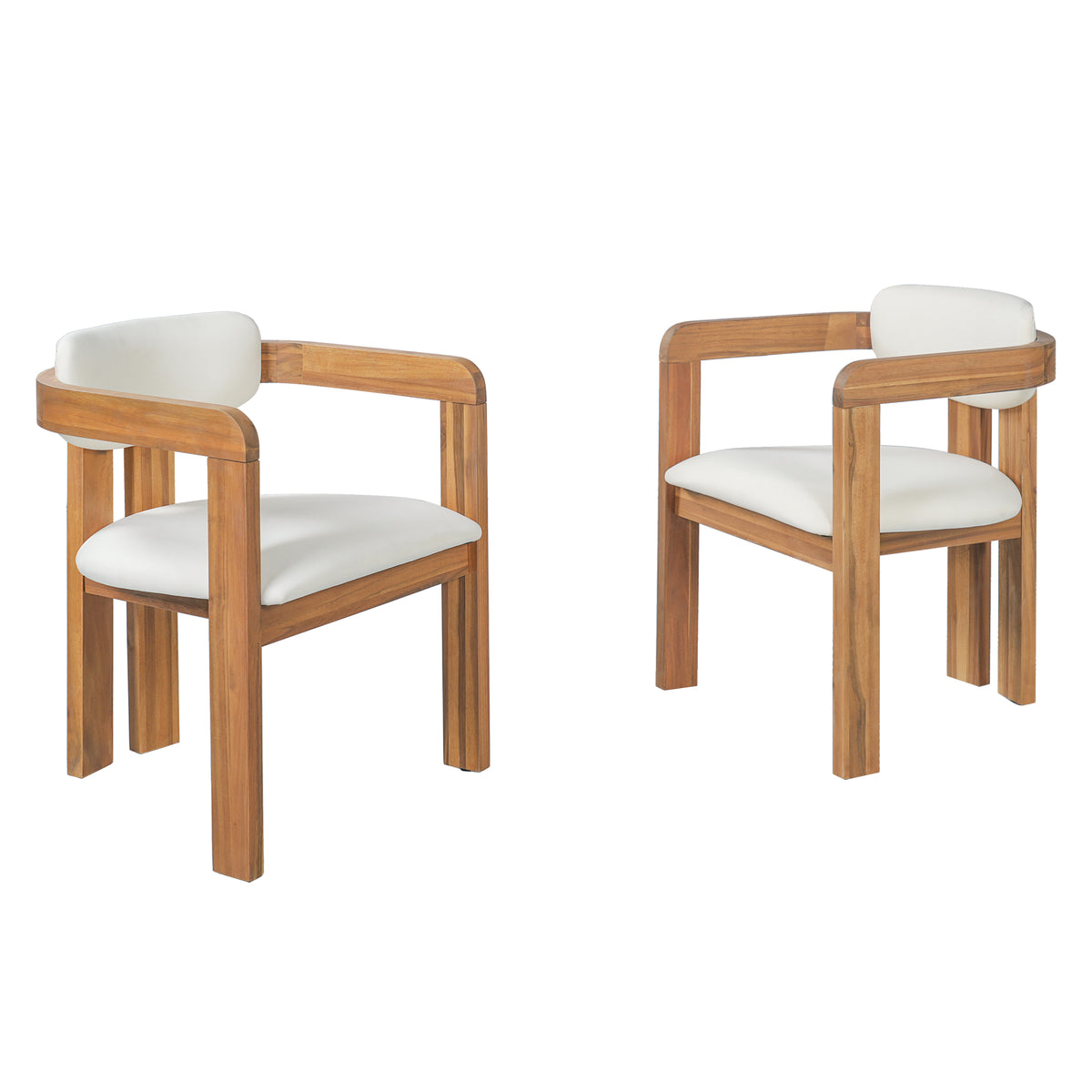 variant-group:rf-n704g201258a|Roomfitters 5-Piece Outdoor Acacia Wood Round Dining Set with Ergonomic Barrel Armchairs Beige Cushions