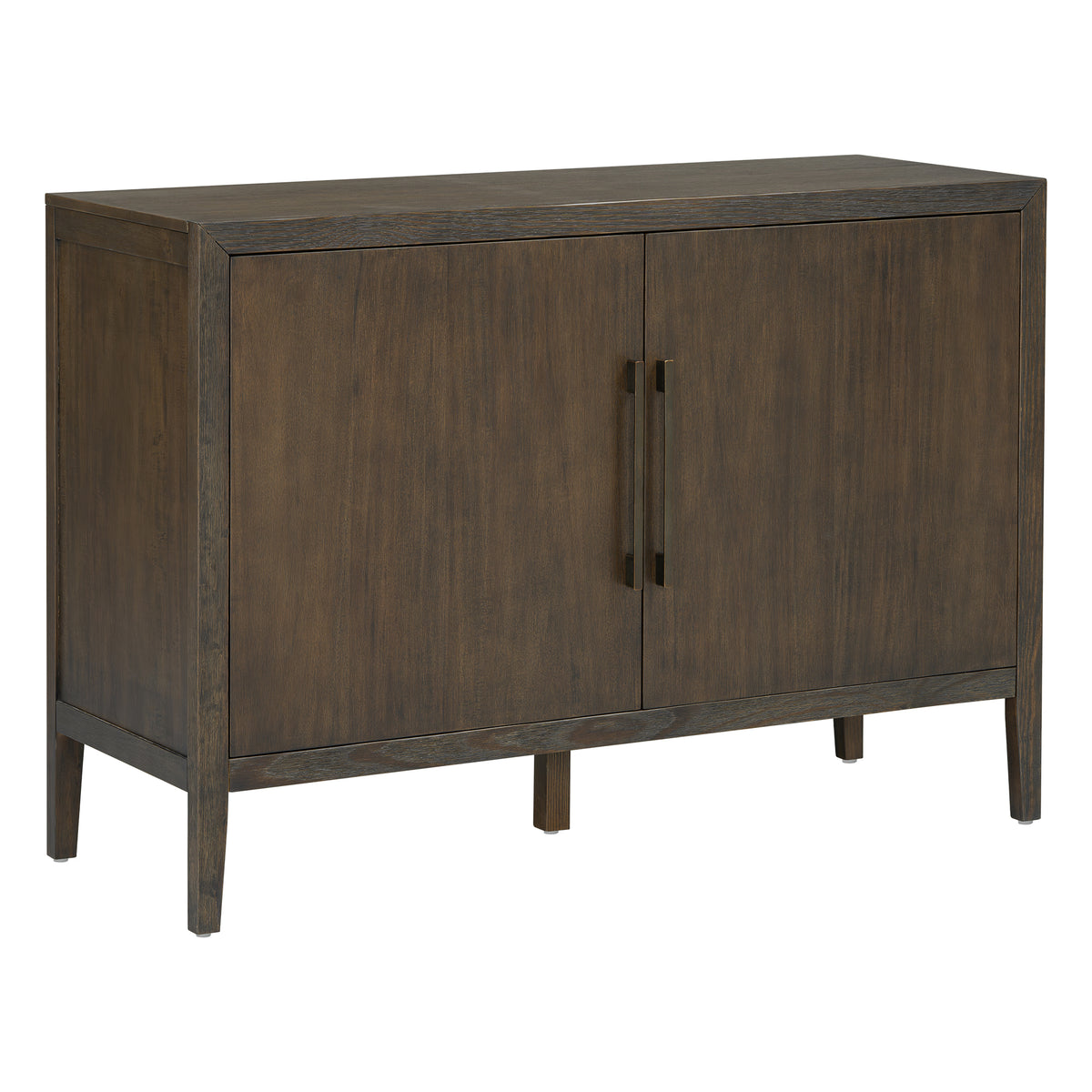 variant-group:rf-n711p410389b|Roomfitters 47.25-Inch Farmhouse Sideboard, 2-Door Buffet Cabinet, Dark Brown Wooden Storage Console, Metal Handles