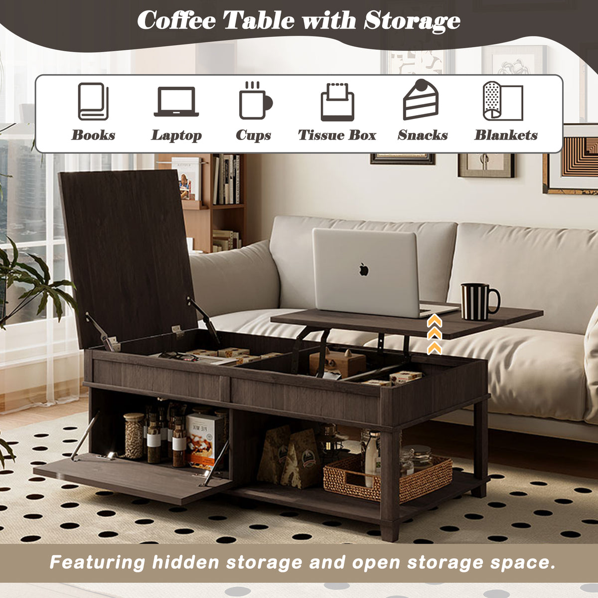 variant-group:rf-n724p401355d|Roomfitters Lift-Top Coffee Table with Hidden Storage and Open Lower Shelf, Antique Brown
