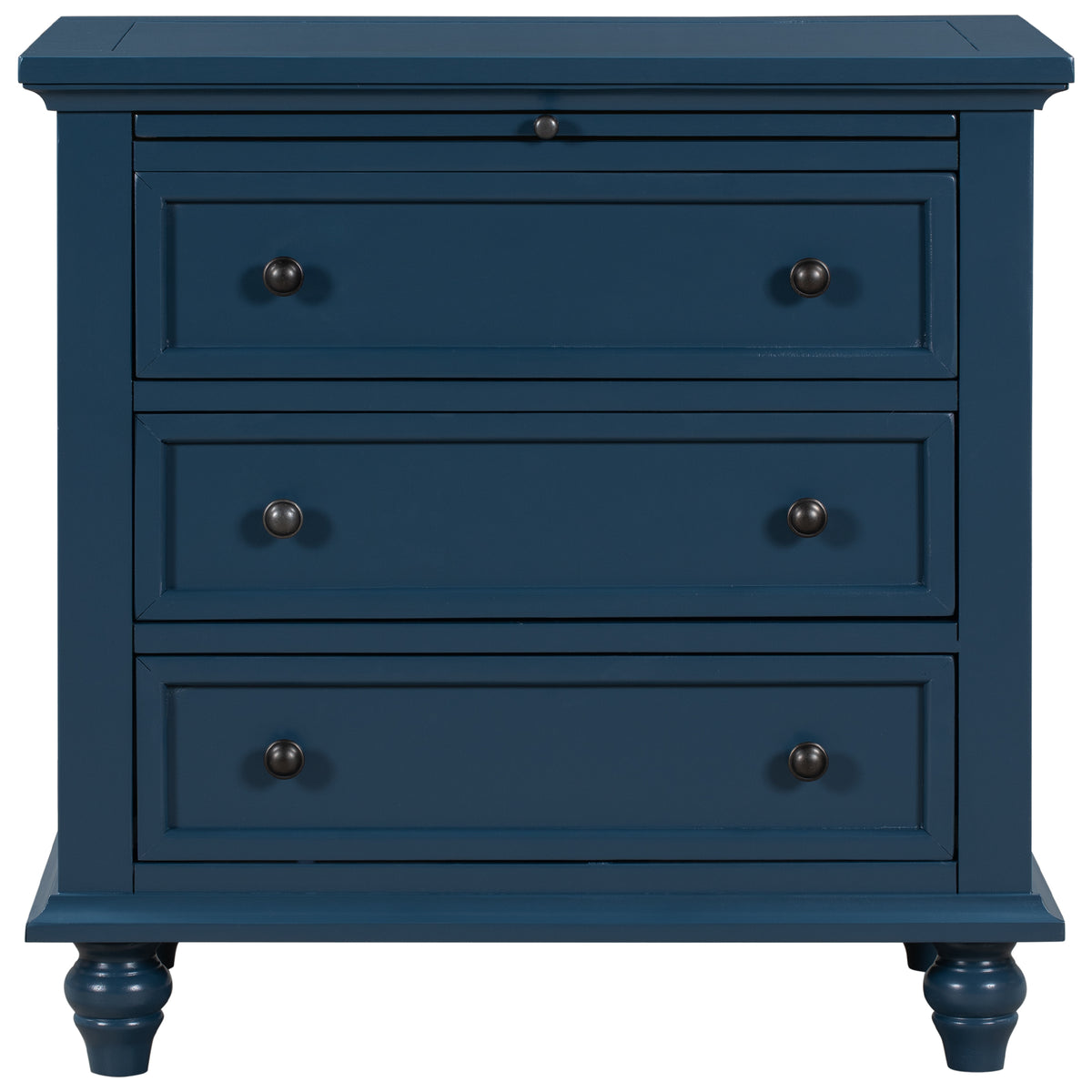 variant-group:rf-n711wf319367aav|Roomfitters 3-Drawer Storage Wood Cabinet, End Table with Pull Out Tray, Perfect for Living Rooms or Bedrooms, Providing Stylish Storage and Functionality, Blue