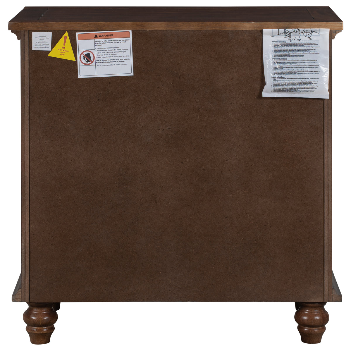 variant-group:rf-n711wf319367aad|Roomfitters 3-Drawer Storage Wood Cabinet, End Table with Pull Out Tray, Ideal for Living Rooms or Bedrooms, Offering Compact and Practical Storage Solutions, Brown