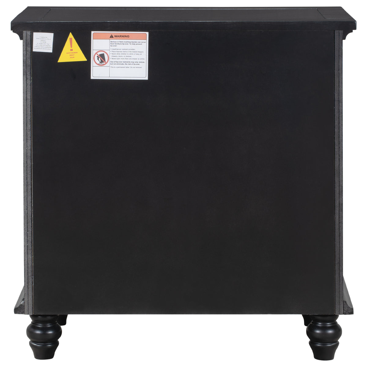 variant-group:rf-n711wf319367aab|Roomfitters 3-Drawer Storage Wood Cabinet, End Table with Pull Out Tray, Perfect for Living Rooms or Bedrooms, Providing Compact Storage with a Timeless Design, Black