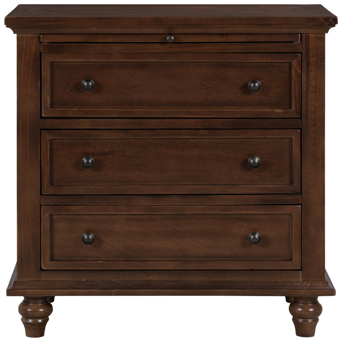 variant-group:rf-n711wf319367aad|Roomfitters 3-Drawer Storage Wood Cabinet, End Table with Pull Out Tray, Ideal for Living Rooms or Bedrooms, Offering Compact and Practical Storage Solutions, Brown