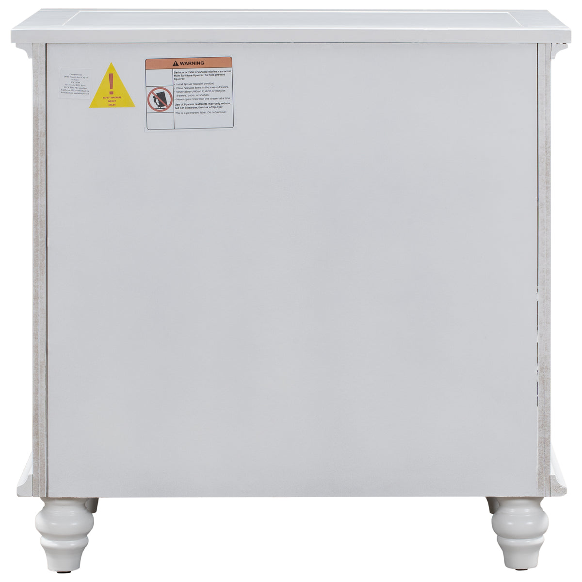 variant-group:rf-n711wf319367aak|Roomfitters 3-Drawer Storage Wood Cabinet, End Table with Pull Out Tray, Suitable for Living Rooms or Bedrooms, Combining Style and Functionality, White