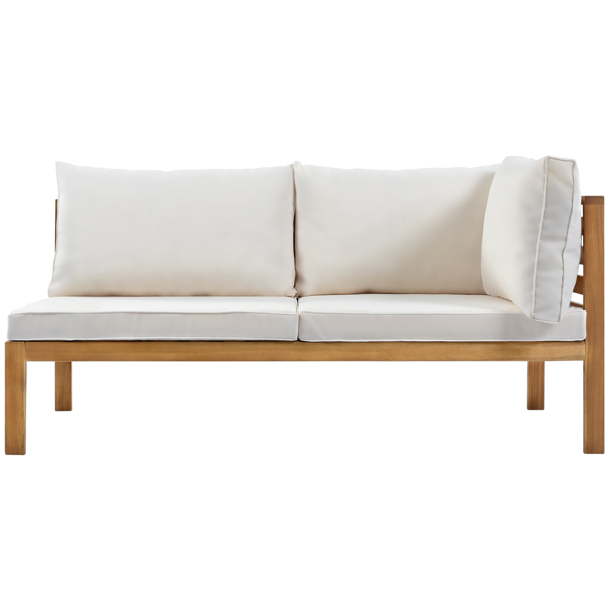 variant-group:rf-n704g201207a|Roomfitters 3-Piece Outdoor Sectional Sofa Set with Coffee Table, Solid Wood Frame L-Shaped Patio Furniture, Beige
