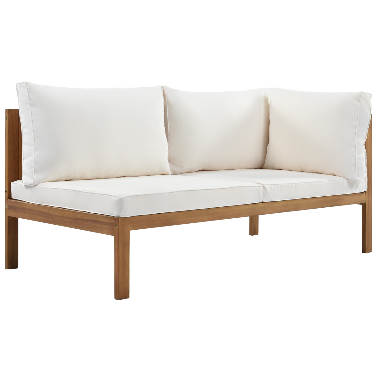 variant-group:rf-n704g201207a|Roomfitters 3-Piece Outdoor Sectional Sofa Set with Coffee Table, Solid Wood Frame L-Shaped Patio Furniture, Beige