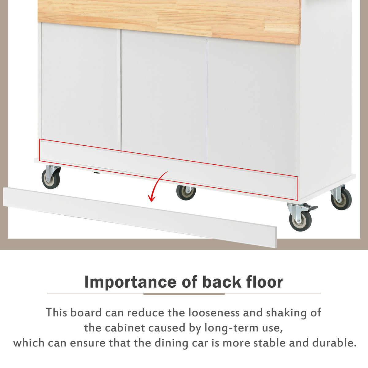 variant-group:rf-n707wf287035aaw|Roomfitters Rolling Mobile Kitchen Island with Solid Wood Top and Locking Wheels, 52.7 Inch Width, Storage Cabinet and Drop Leaf Breakfast Bar, Spice Rack, Towel Rack & Drawer (White)