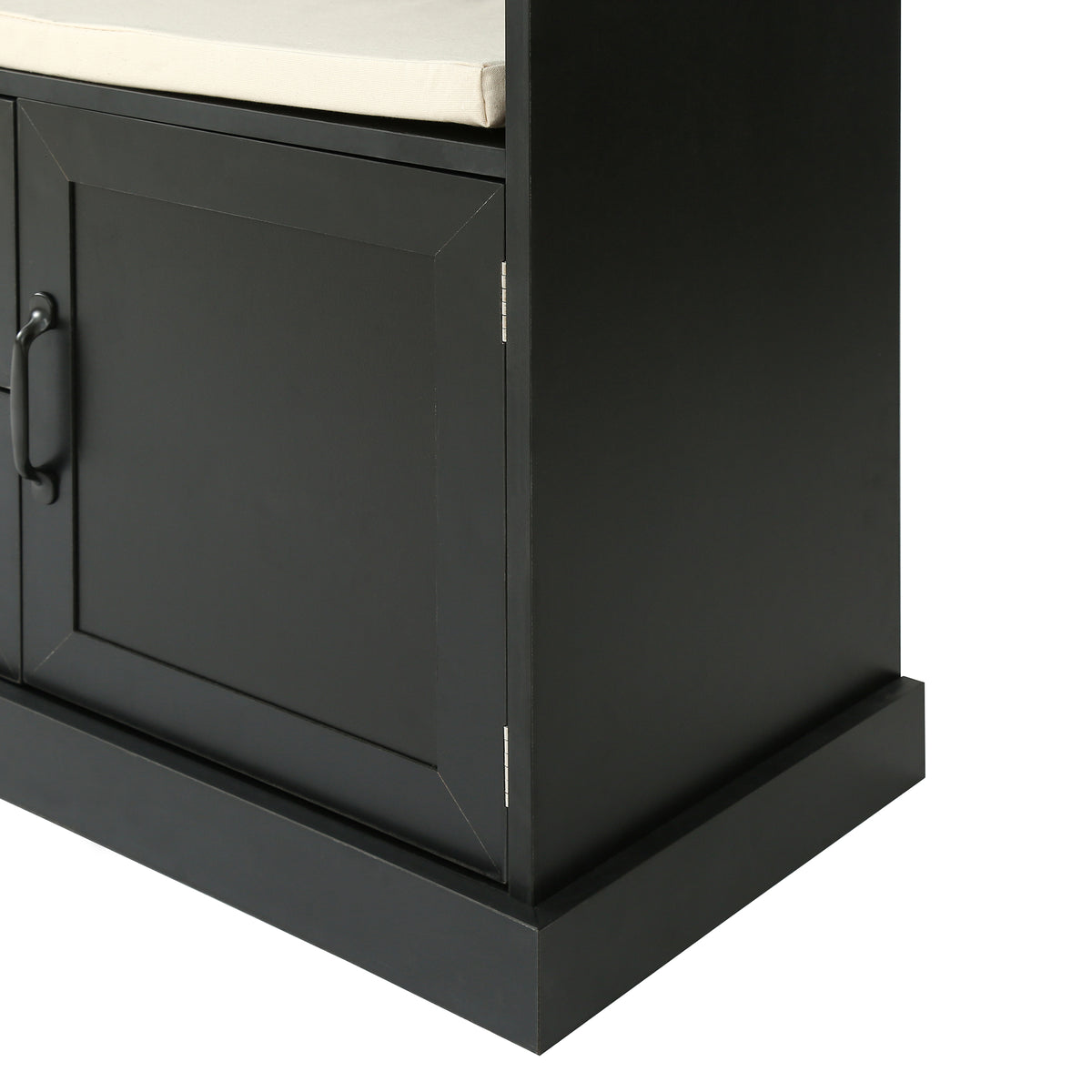 variant-group:rf-n724jy000112aab|Roomfitters 3-in-1 Hall Tree with 3 Hooks, Entryway Coat Hanger and Storage Bench, 47.2" Organizer for Hallway, Black