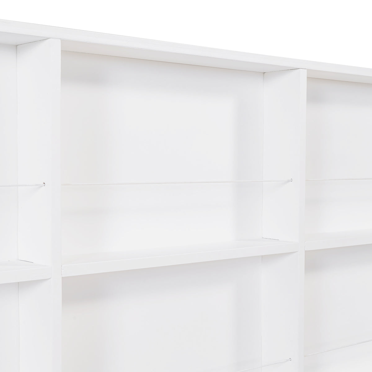 variant-group:rf-n733p326490k|Roomfitters Wooden Full Size House Bed with Trundle and Storage Shelf, White