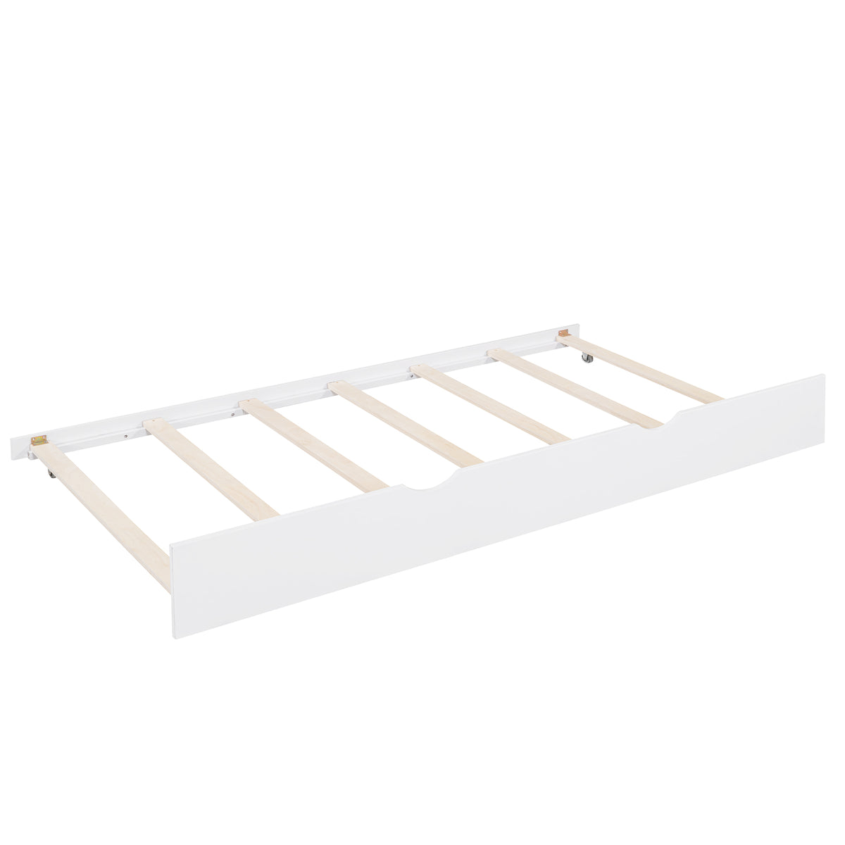 variant-group:rf-n733p326485k|Roomfitters Wooden Twin Size House Bed with Trundle and Storage Shelf, White