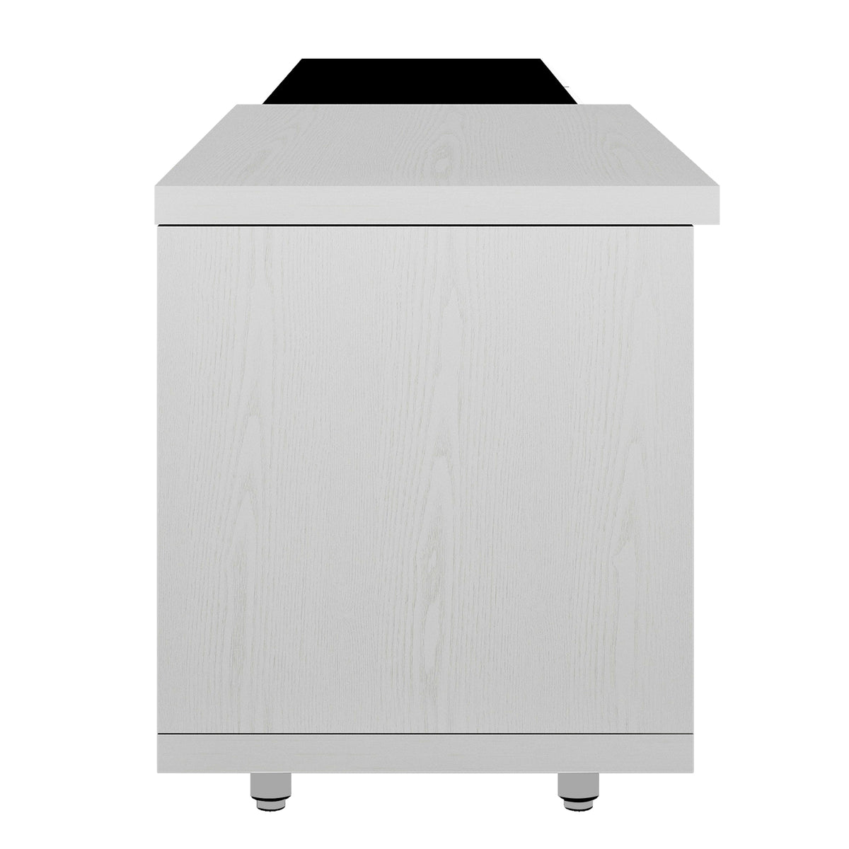 variant-group:rf-n724p205796k|Roomfitters Extendable TV Stand for 80 Inch TV and Above, Modern Cabinet with Open Storage and Sleek Design, Black