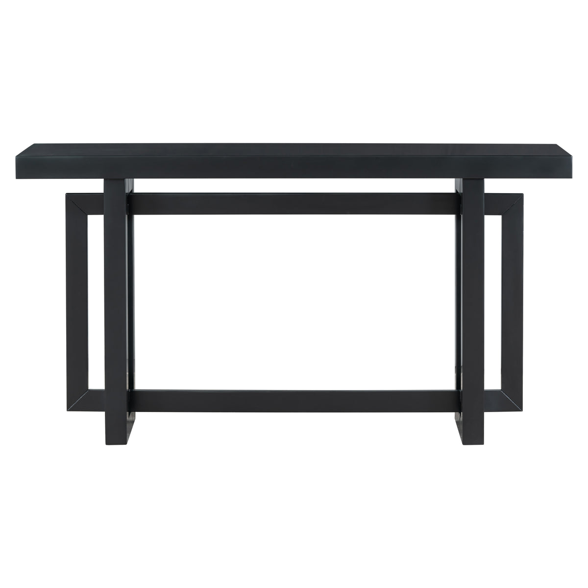 variant-group:rf-n711p230809b|Roomfitters Contemporary Console Table with Wooden Top and Base, Extra Long Entryway Table, Black