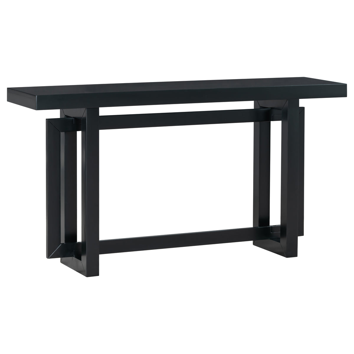 variant-group:rf-n711p230809b|Roomfitters Contemporary Console Table with Wooden Top and Base, Extra Long Entryway Table, Black