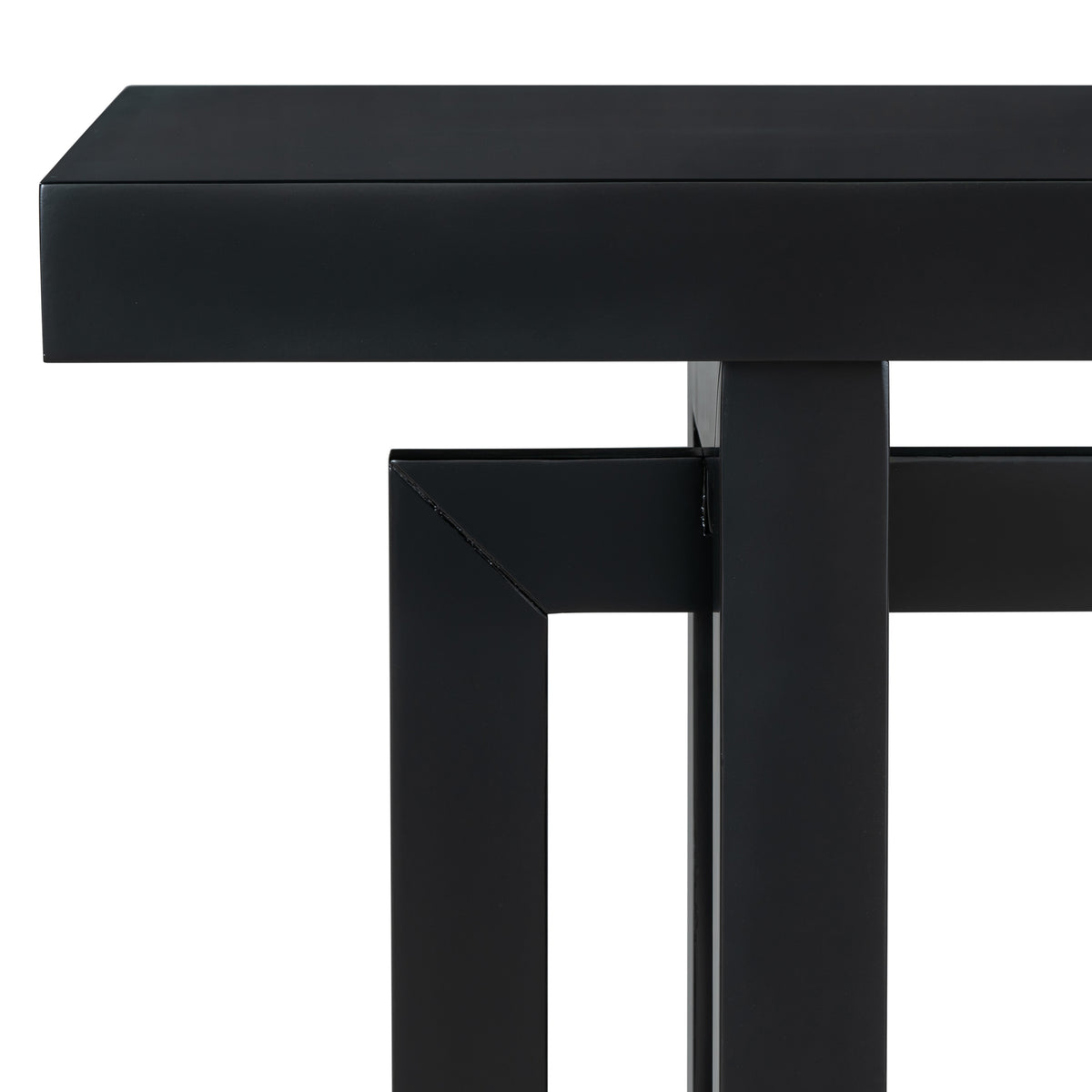 variant-group:rf-n711p230809b|Roomfitters Contemporary Console Table with Wooden Top and Base, Extra Long Entryway Table, Black