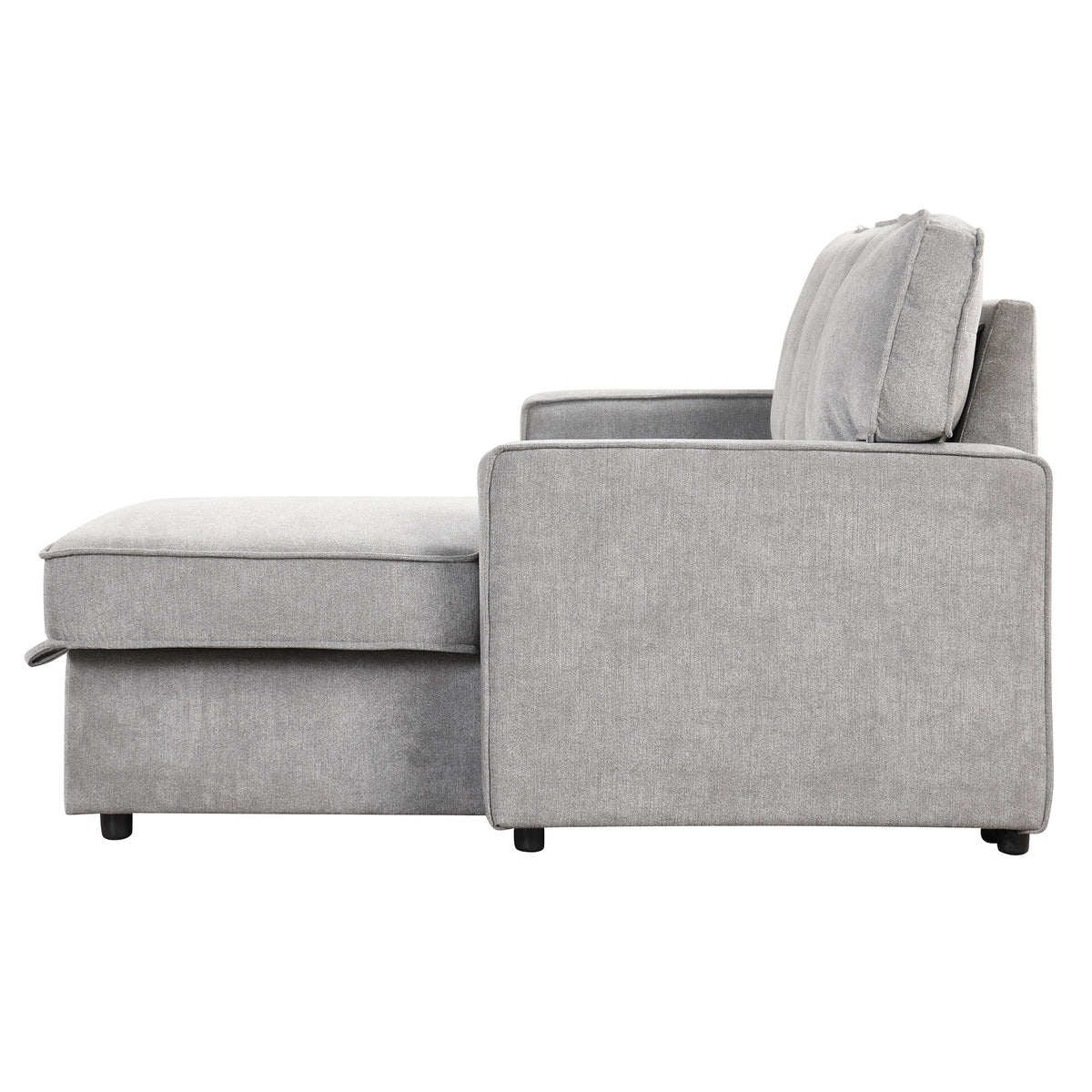 variant-group:rf-n711wy000418aae|Roomfitters Upholstered Sleeper Sectional Sofa with Storage, USB Port, and 2 Cup Holders, Living Room Couch, Gray