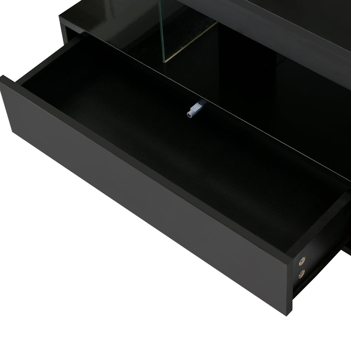 variant-group:rf-n724wf307038aab|Roomfitters Modern Coffee Table with Storage Shelf and Display Space, Center Table with Lighting Effect, Black
