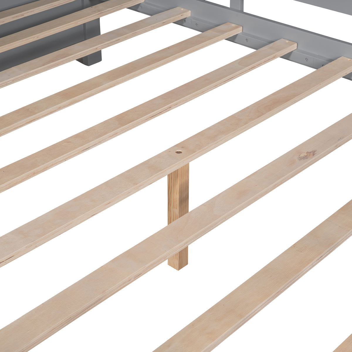 variant-group:rf-n733s308487e|Roomfitters Wooden Full Size House Bed with 2 Drawers and Storage Shelf, Gray