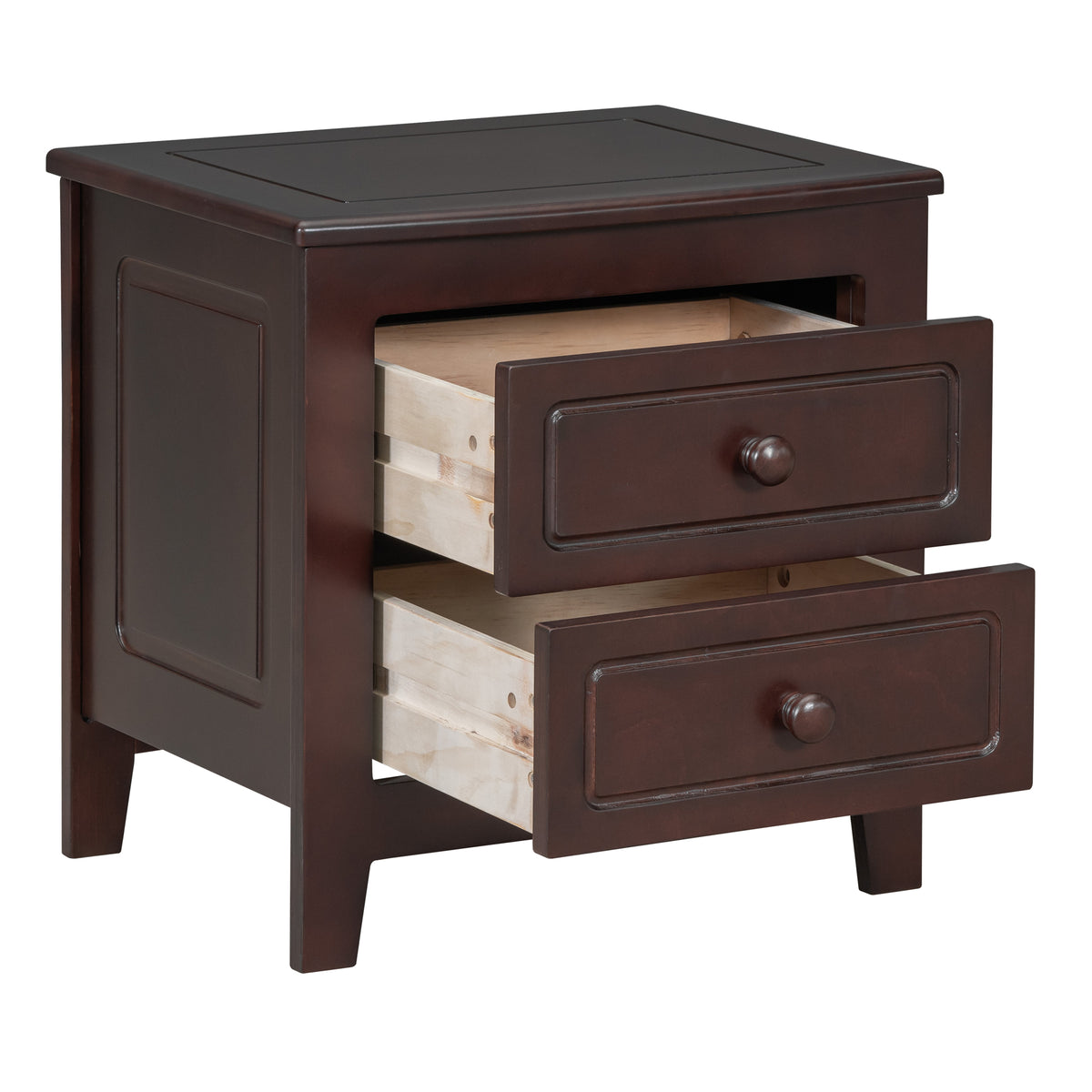 variant-group:rf-n733wf308187aad|Roomfitters 2-Drawer Nightstand for Bedroom, Mid-Century Retro Bedside Table with Classic Design, Dark Walnut