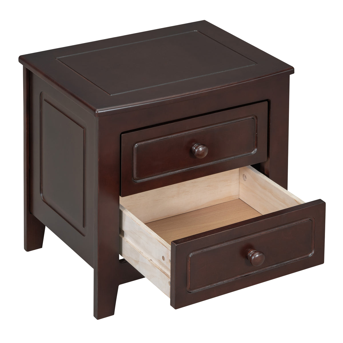 variant-group:rf-n733wf308187aad|Roomfitters 2-Drawer Nightstand for Bedroom, Mid-Century Retro Bedside Table with Classic Design, Dark Walnut