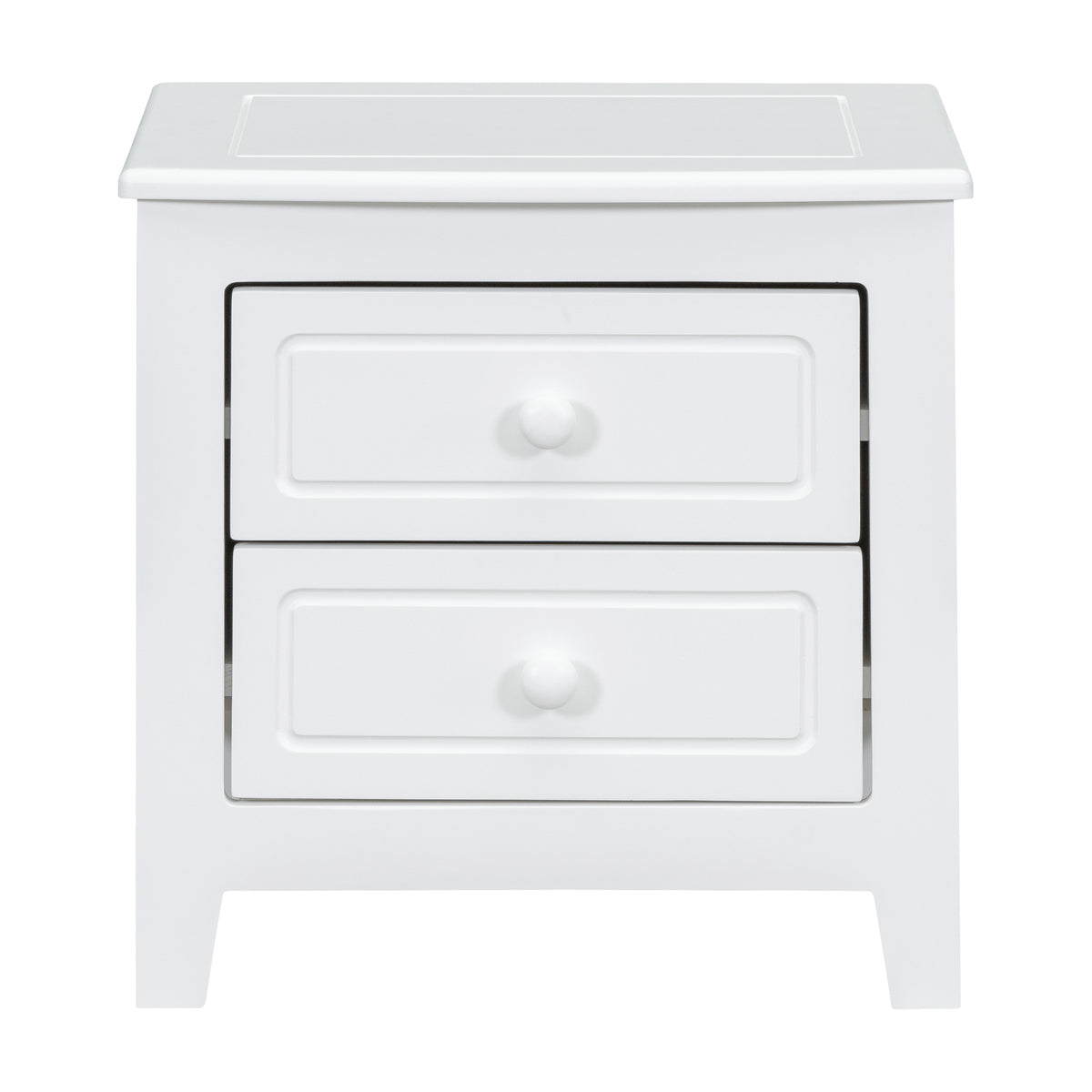 variant-group:rf-n733wf308187aak|Roomfitters 2-Drawer Nightstand for Bedroom, Mid-Century Retro Bedside Table with Classic Design, White