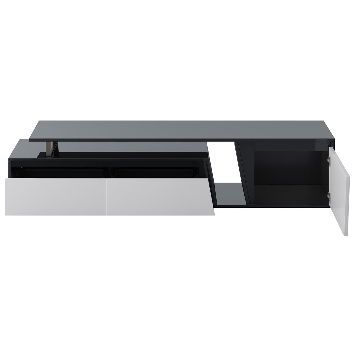 variant-group:rf-n724sj000143aak|Roomfitters Minimalist TV Stand for up to 85 Inch TV, Entertainment Center with Four Spacious Cabinets, White