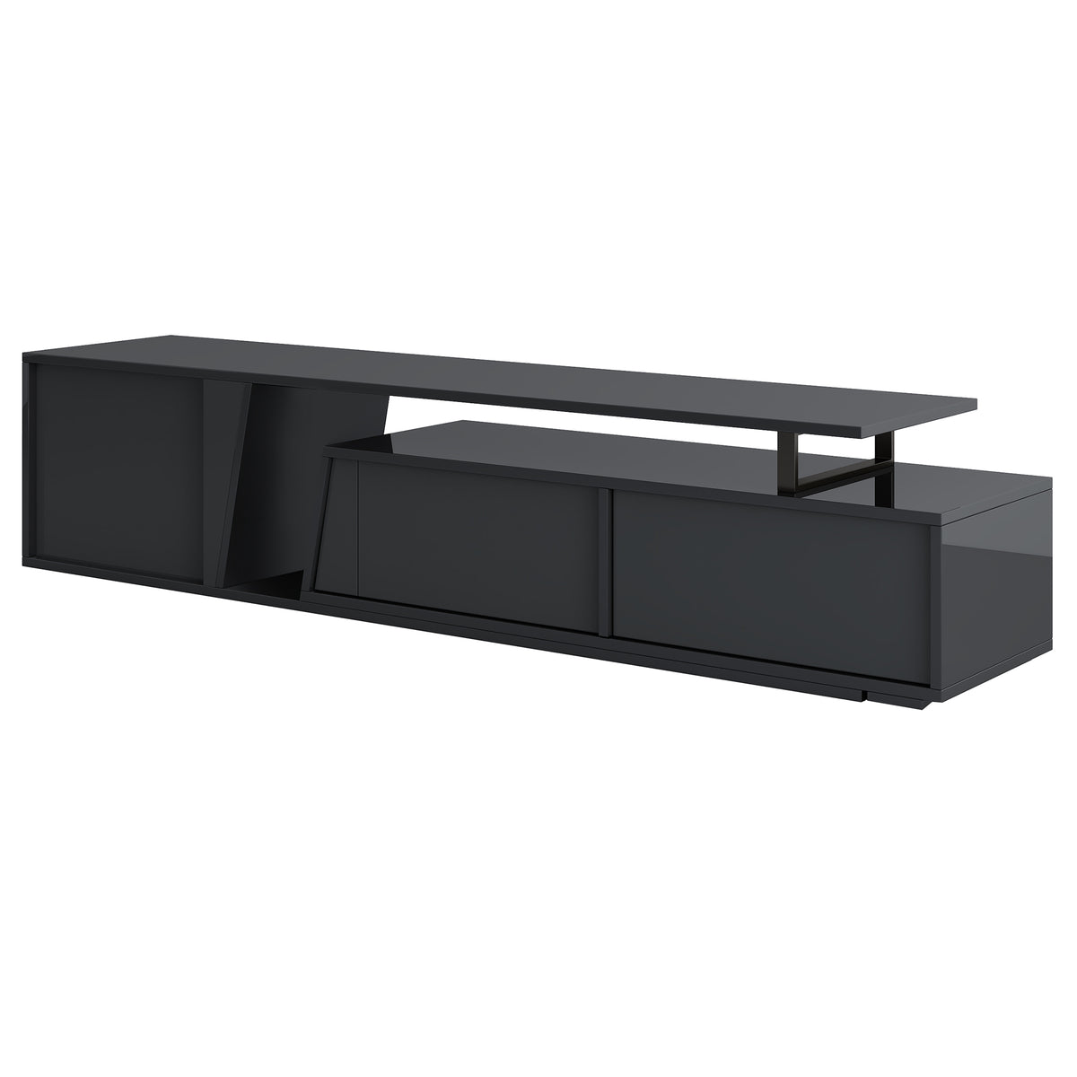 variant-group:rf-n724sj000143aak|Roomfitters Minimalist TV Stand for up to 85 Inch TV, Entertainment Center with Four Spacious Cabinets, White
