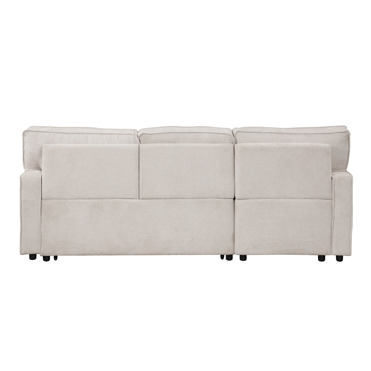variant-group:rf-n711wy000418aaa|Roomfitters Upholstered Sleeper Sectional Sofa with Storage, USB Port, and 2 Cup Holders, Living Room Couch, Beige