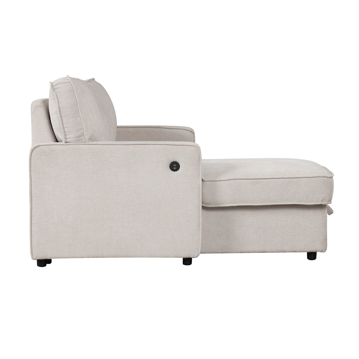 variant-group:rf-n711wy000418aaa|Roomfitters Upholstered Sleeper Sectional Sofa with Storage, USB Port, and 2 Cup Holders, Living Room Couch, Beige