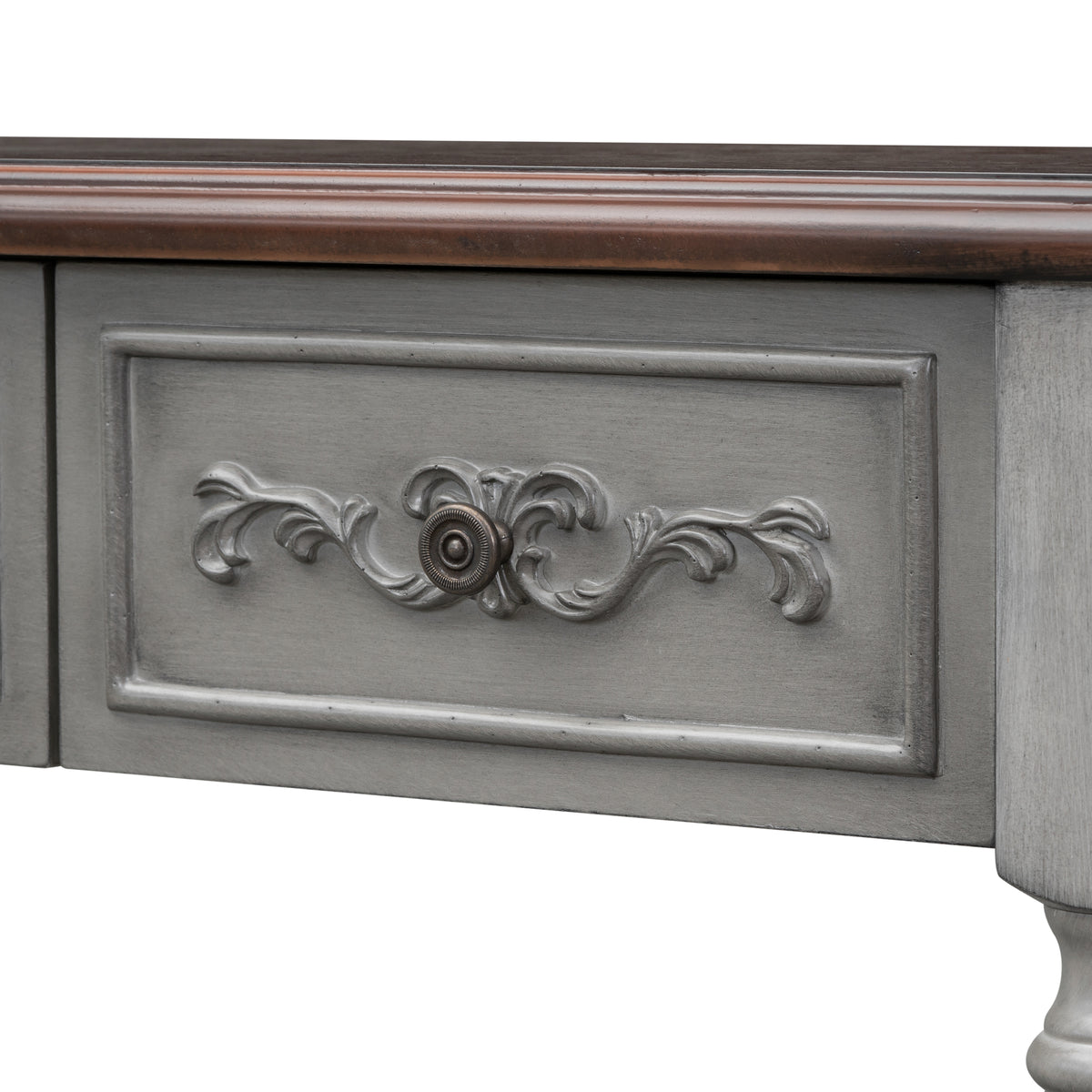 variant-group:rf-n711p186862e|Roomfitters 52" Modern Curved Console Table with Shelf, Entryway Sofa Table for Living Room, Antique Grey