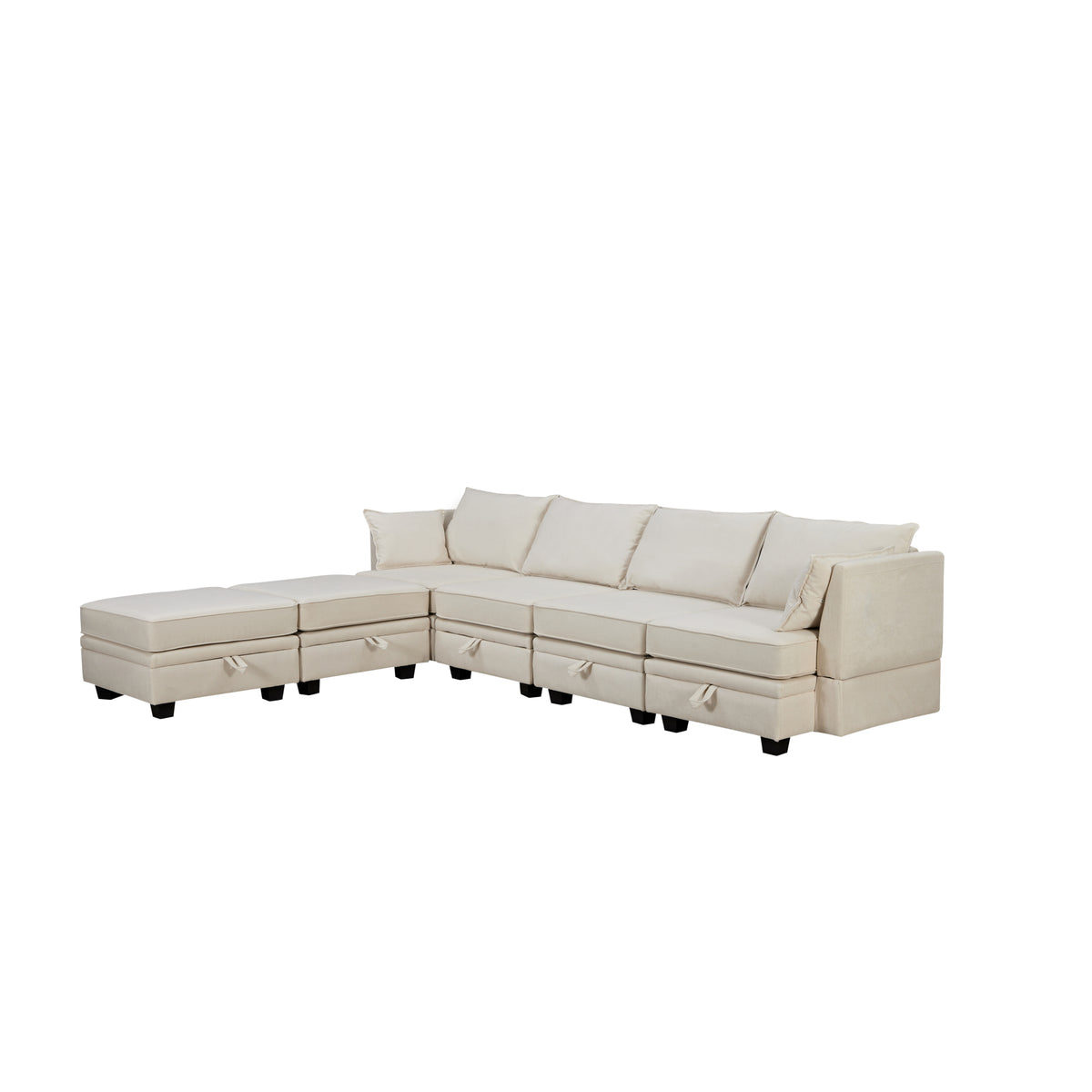 variant-group:rf-n711wy000363aaa|Roomfitters Modern Large U-Shape Modular Sectional Sofa, Convertible Sofa Bed with Reversible Chaise for Living Room, Storage Seat, Beige