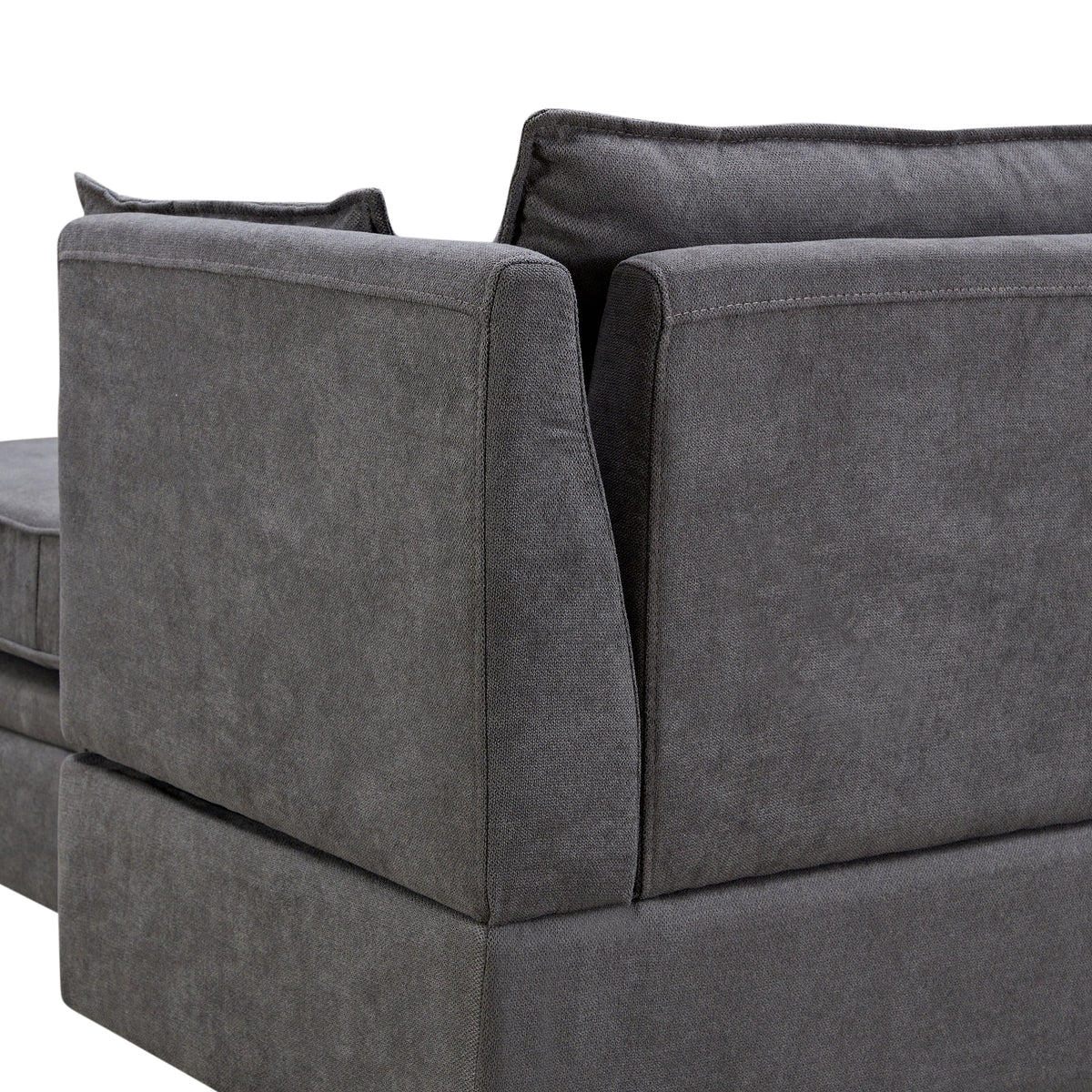 variant-group:rf-n711wy000363aad|Roomfitters Modern Large U-Shape Modular Sectional Sofa, Convertible Sofa Bed with Reversible Chaise for Living Room, Storage Seat, Dark Grey