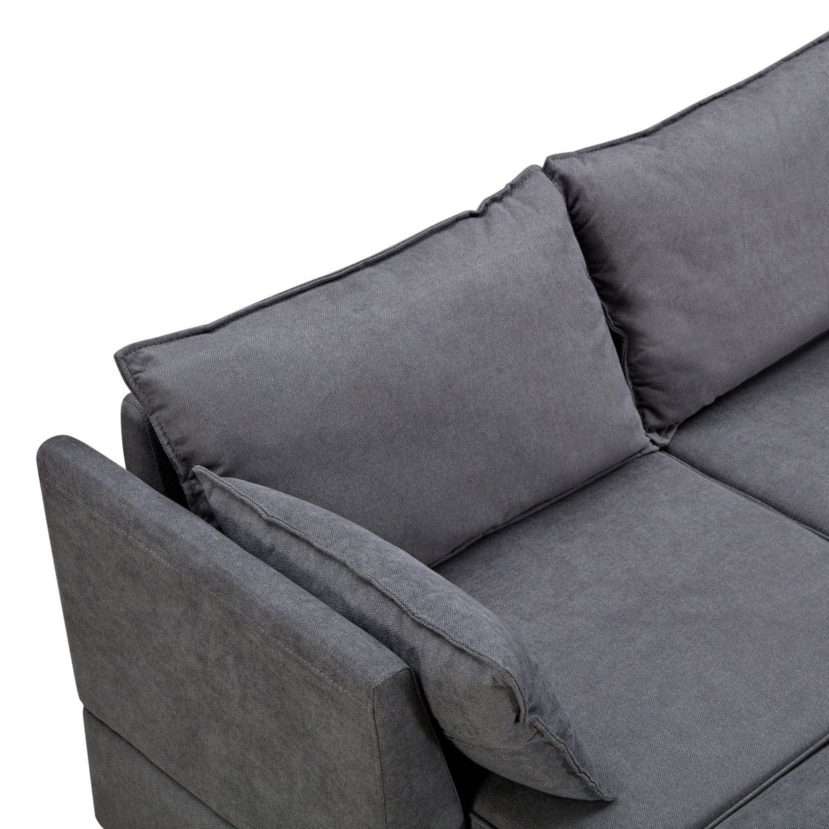 variant-group:rf-n711wy000363aad|Roomfitters Modern Large U-Shape Modular Sectional Sofa, Convertible Sofa Bed with Reversible Chaise for Living Room, Storage Seat, Dark Grey