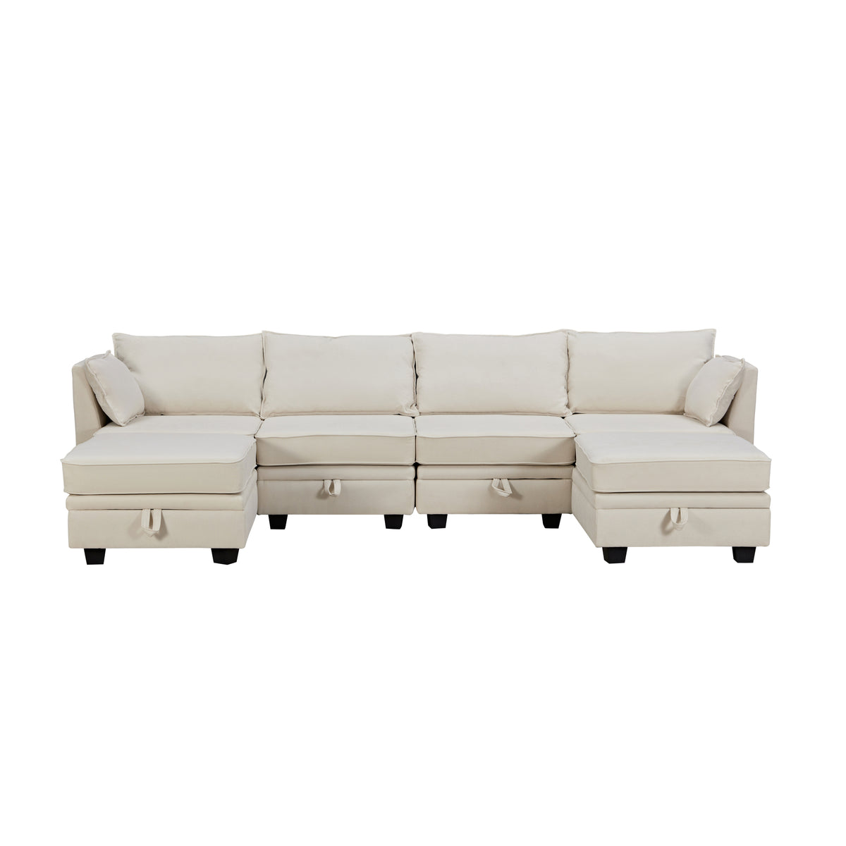 variant-group:rf-n711wy000363aaa|Roomfitters Modern Large U-Shape Modular Sectional Sofa, Convertible Sofa Bed with Reversible Chaise for Living Room, Storage Seat, Beige