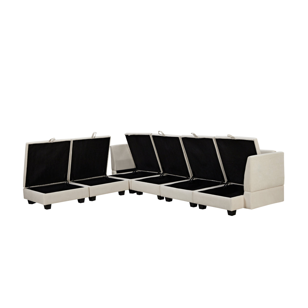 variant-group:rf-n711wy000363aaa|Roomfitters Modern Large U-Shape Modular Sectional Sofa, Convertible Sofa Bed with Reversible Chaise for Living Room, Storage Seat, Beige