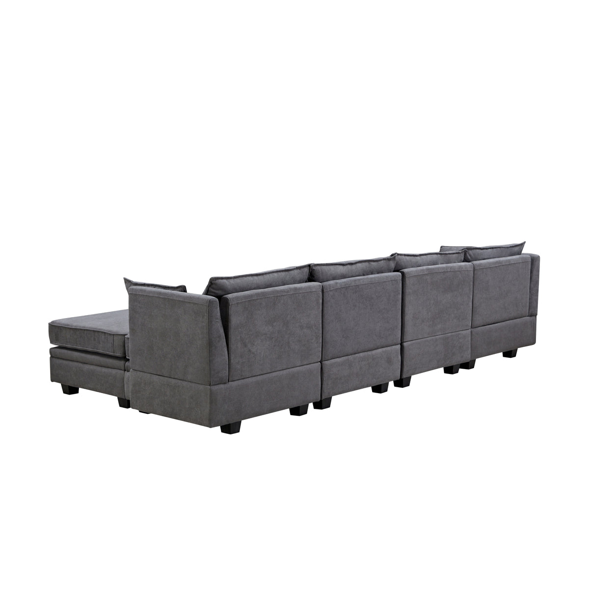 variant-group:rf-n711wy000363aad|Roomfitters Modern Large U-Shape Modular Sectional Sofa, Convertible Sofa Bed with Reversible Chaise for Living Room, Storage Seat, Dark Grey