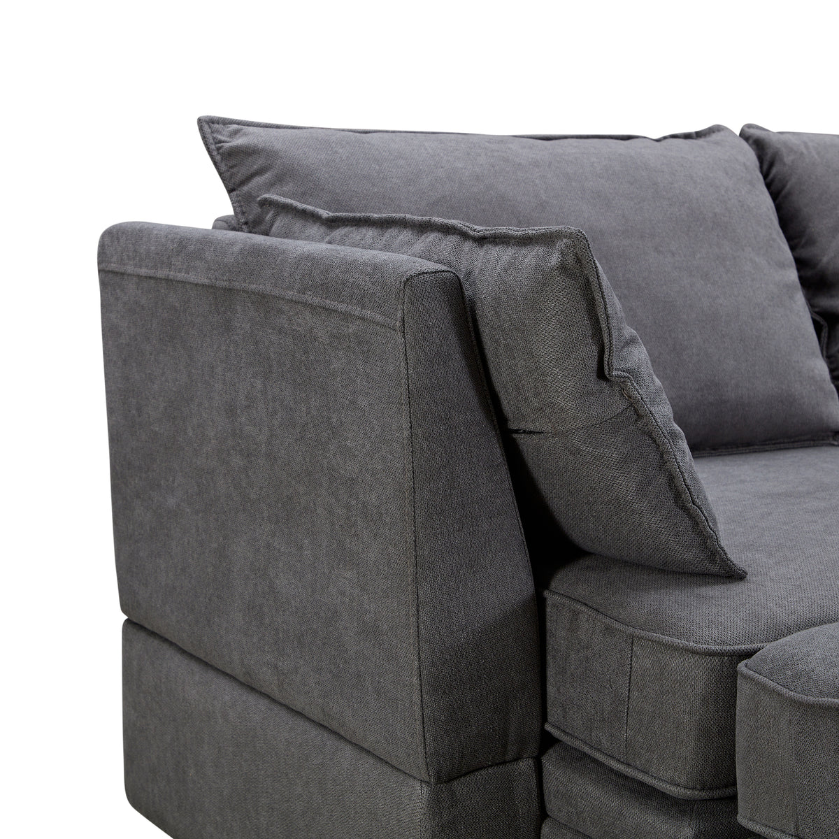 variant-group:rf-n711wy000363aad|Roomfitters Modern Large U-Shape Modular Sectional Sofa, Convertible Sofa Bed with Reversible Chaise for Living Room, Storage Seat, Dark Grey