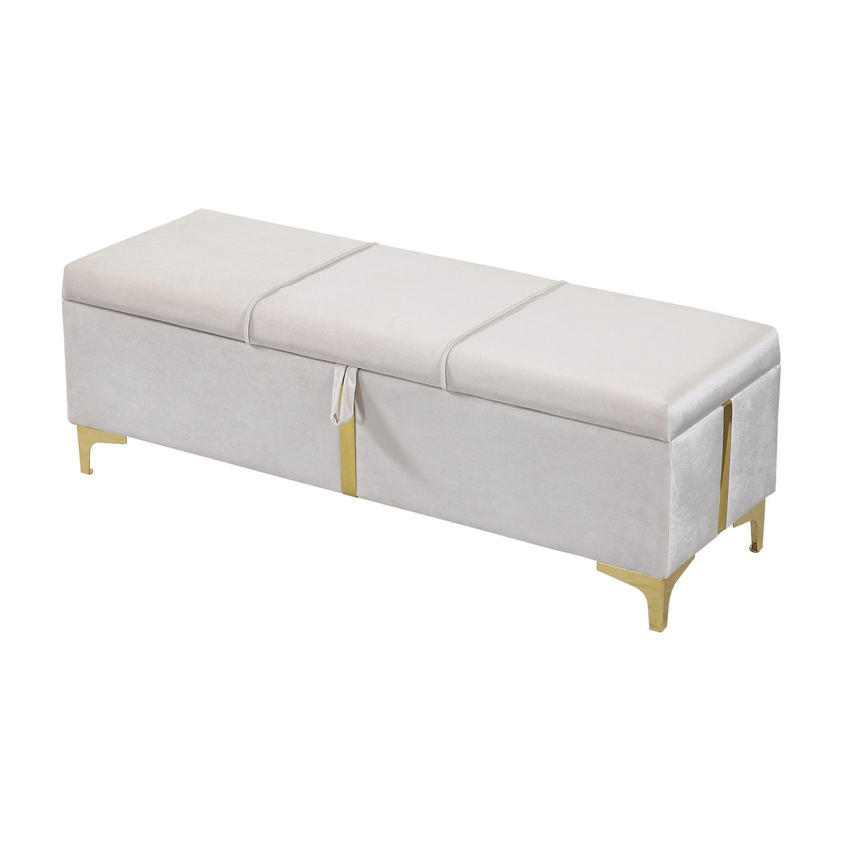 variant-group:rf-n733p207788a|Roomfitters Elegant Upholstered Storage Ottoman, Storage Bench with Metal Legs for Bedroom, Living Room, Fully Assembled Except Legs, Beige