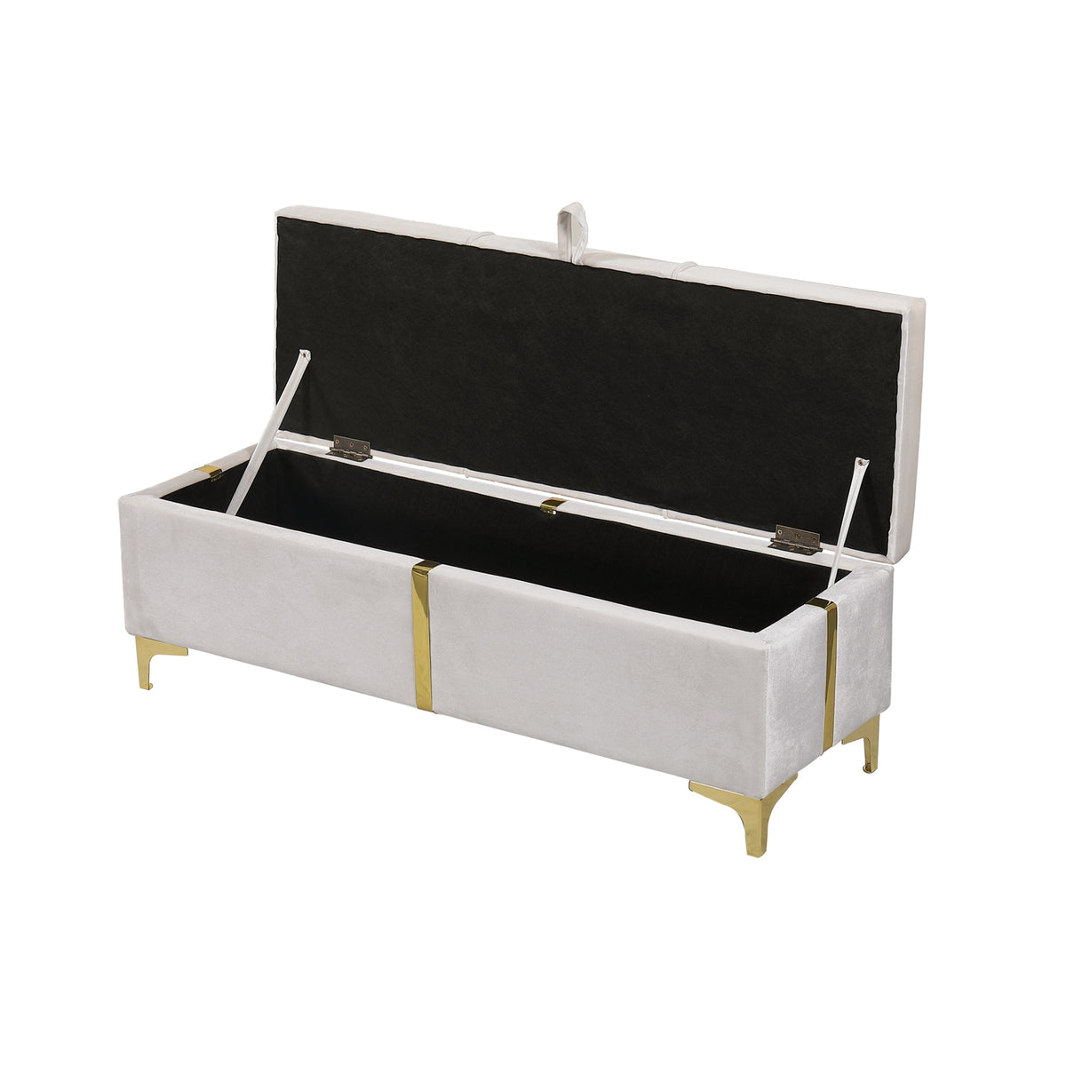 variant-group:rf-n733p207788a|Roomfitters Elegant Upholstered Storage Ottoman, Storage Bench with Metal Legs for Bedroom, Living Room, Fully Assembled Except Legs, Beige