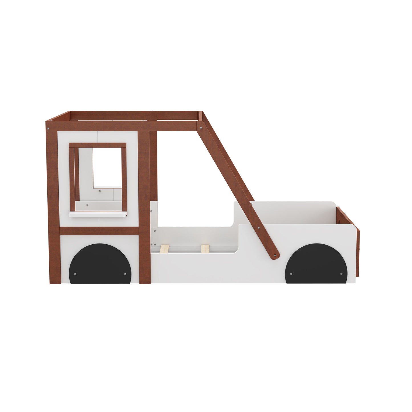 Roomfitters Fun Play Design Car-Shaped Twin Size Platform Bed for Kids and Teens, Orange Roomfitters